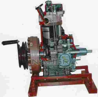 Cut section model of two stroke single Cylinder engine (working)